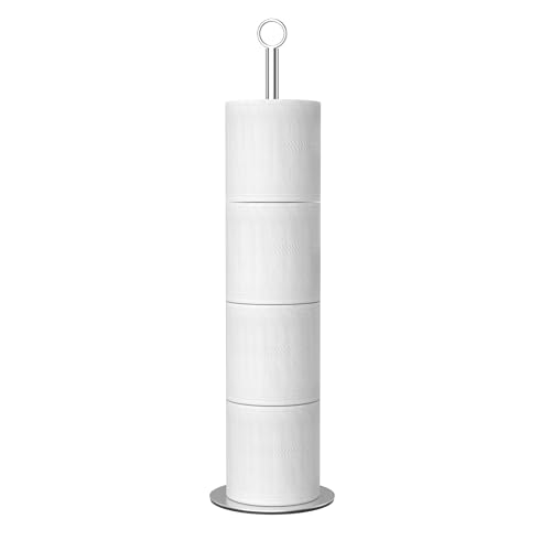 Toilettenpapierhalter-Ständer, freistehender Toilettenpapierhalter mit Reservefunktion, Edelstahl-Klopapierhalterständer für Badezimmer, bietet Platz für 4–6 Rollen von niffgaff