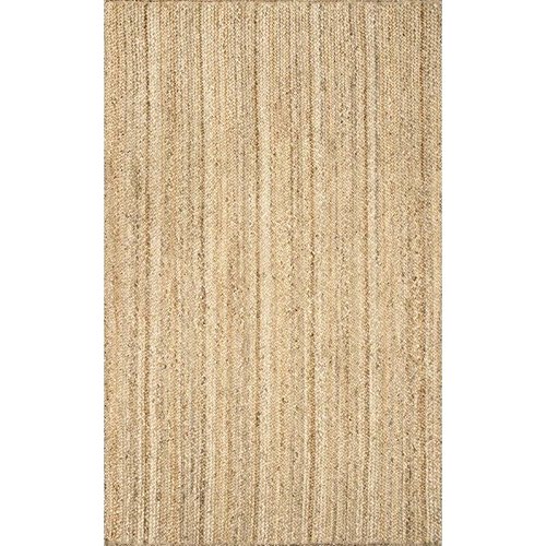 nuLOOM Rigo Handgewebter Teppich aus Jute, 150 cm x 240 cm Oval, Natur von nuLOOM