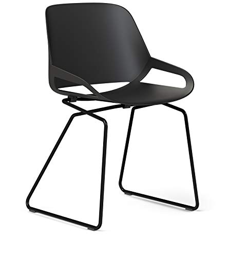 aeris Numo Esszimmerstuhl – Schwingstuhl mit modernem Kufengestell – Exklusiver Designstuhl für innen und außen – ergonomischer Gartenstuhl für einen gesunden Rücken von aeris
