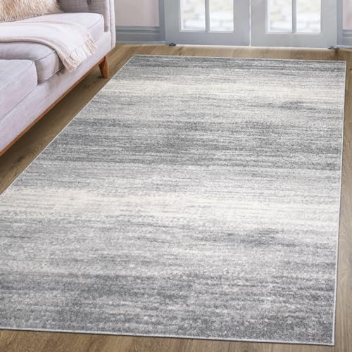 oKu-Tex Designer Teppich, Wohnzimmerteppich Mercur, weicher Webteppich grau meliert, modernes Design, 160 x 230 cm, Schadstofffrei nach Öko-Tex Standard 100 von oKu-Tex