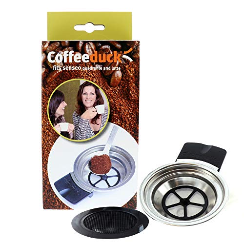 ohmtronixx Permanent Kaffeefilter nachfüllbar, Kaffeepadmaschinen, ersetzt Kaffeepads, geeignet für Coffeeduck 3 Senseo Quadrante HD7860 und Senseo Latte HD7850, HD7860, HD7825, HD7863, HD7825, HD7885 von ohmtronixx