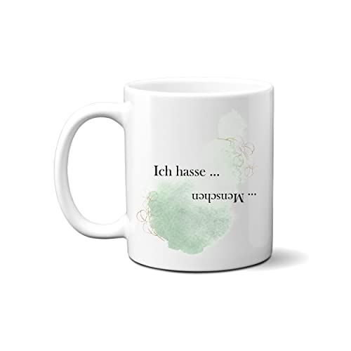 online-hut - Kaffeetasse - Tasse - Lieblingstasse - Sprüche Tasse - Ich hasse Menschen - Geschenkidee - LT-43 von online-hut