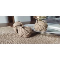 Jute Serviettenring, Serviettenhalter, Rustik Naturel Boho Housewarming Geschenk, Marine Serviettenring von optimumlinen