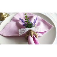Lavendel Serviettenring, Blumen Serviettenhalter, Lila Bauernhaus Tischdekoration, Hochzeit Flieder Einweihungsgeschenk von optimumlinen