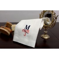 Monogramm Leinentuch, Personalisiertes Leinen Badetuch, Besticktes Küchentuch, Gästetuch, Benutzerdefinierte Weißes Handtuch, Housewarminggeschenk von optimumlinen