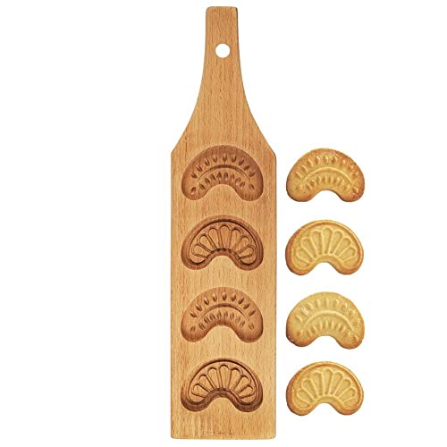Holzform Backform Holzbackform Hörnchenform zum Backen von Croissants und Keksen aus Holz 30 cm von orion group