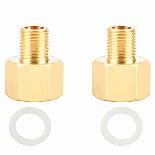 Reduzierstück 1/8 auf 1/4 Zoll aus Messing, AG/IG Reduzierverlängerung,2St Reduzierverlängerung Reduzierstück (1/8 Zoll Außen x 1/4 Zoll Innen) Gewinde/Messing Fittings von oumuik