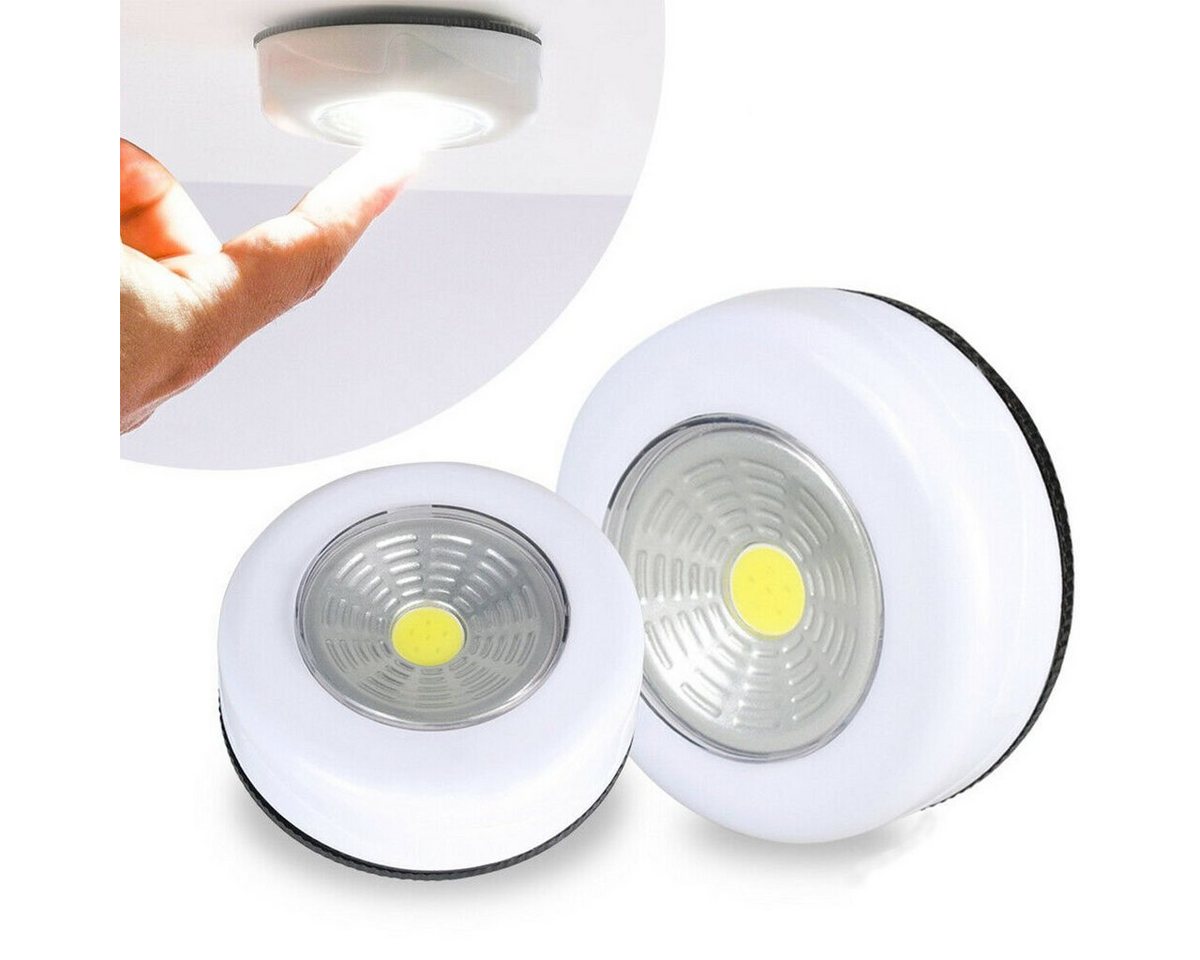 oyajia LED Nachtlicht 2/4 Set LED Nachtlichter Touch Klebe Leuchten mit AN/AUS,Selbstklebend, LED fest integriert, Kaltweiß, Unterbauleuchte Küche COB Lampe Nachtlicht, für Küche Treppe Schrank von oyajia