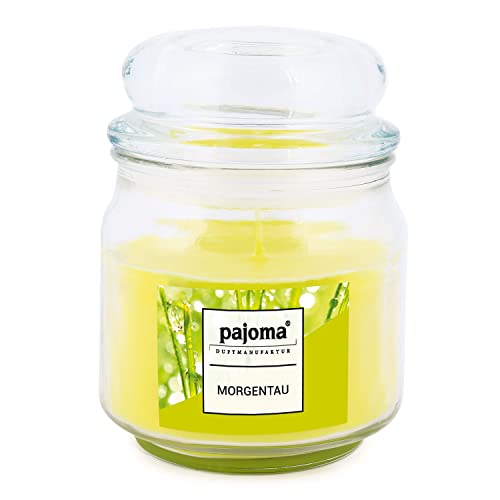 pajoma® Duftkerze im Bonbonglas 248 g, Morgentau | Sweet Edition - Premium Kerze zum verschließen, Brennzeit ca. 55 Stunden von pajoma