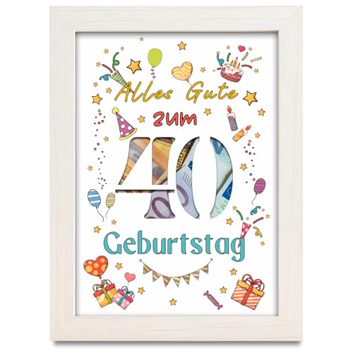 palasasa 40. Geburtstag Geldgeschenk, Geschenke zum 40 Geburtstag Frau Mann, Geldgeschenke Alles Gute zum 40 Geburtstag, Coole Geschenkideen zum 40. Geburtstag für Freunde Familie Kollege Liebhaber von palasasa