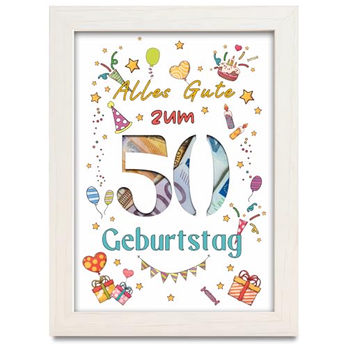 palasasa 50. Geburtstag Geldgeschenk, Geschenke zum 50 Geburtstag Frau Mann, Geldgeschenke Alles Gute zum 50 Geburtstag, Coole Geschenkideen zum 50. Geburtstag für Freunde Familie Kollege Liebhaber von palasasa