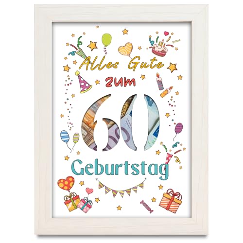 palasasa 60. Geburtstag Geldgeschenk, Geschenke zum 60 Geburtstag Frau Mann, Geldgeschenke Alles Gute zum 60 Geburtstag, Coole Geschenkideen zum 60. Geburtstag für Freunde Familie Kollege Liebhaber von palasasa