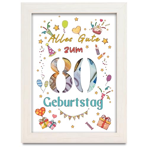 palasasa 80. Geburtstag Geldgeschenk, Geschenke zum 80 Geburtstag Frau Mann, Geldgeschenke Alles Gute zum 80 Geburtstag, Coole Geschenkideen zum 80. Geburtstag für Freunde Familie Kollege Liebhaber von palasasa