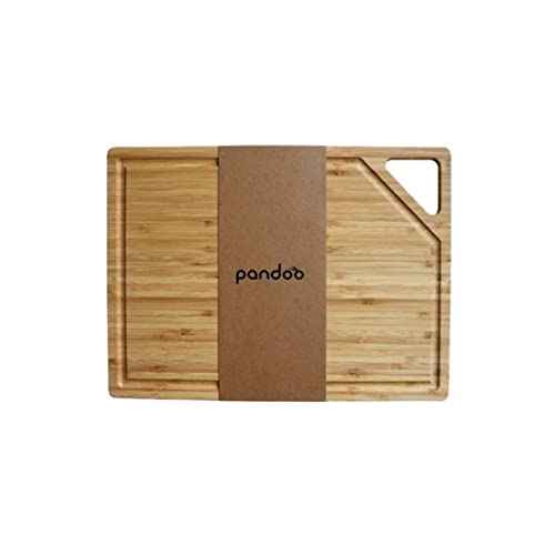 pandoo Bambus Schneidebretter | Schneidebrett Holz, Küchen Gadgets, Holzbrett Küche, Schneidebrett Set, Cutting Board, Servierplatte, Holzbretter, Küchenzubehör, Brettchen | (32 x 25 cm) von pandoo