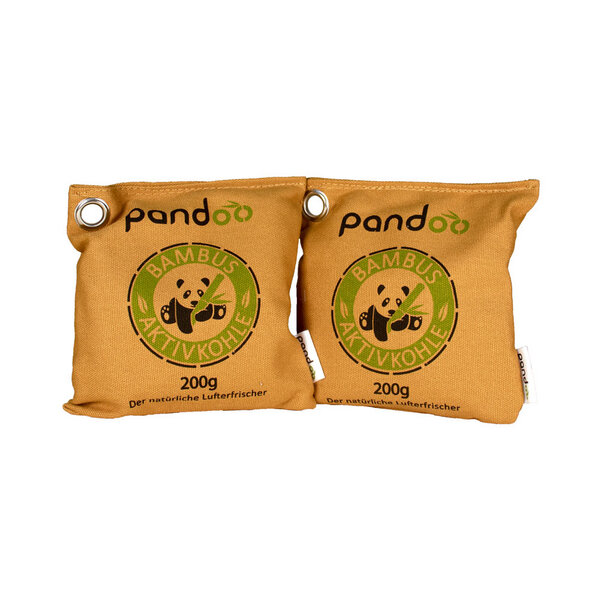 pandoo natürlicher Lufterfrischer aus Bambusaktivkohle in drei Größen von pandoo