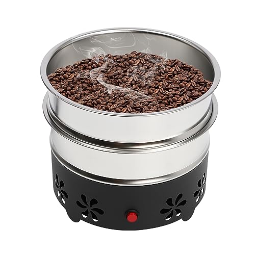 Kaffeemühle Elektrisch Coffee Grinder Electric Bohnenkühlung Maschine mit 304 Edelstahl Masche zwei Schichten 1.3 lb Kapazität (110-220V) von panfudongk