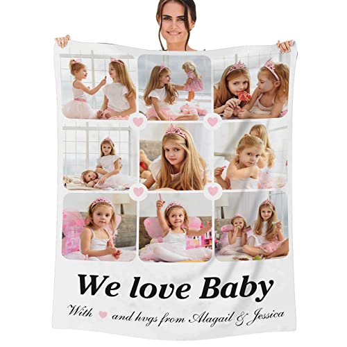 papasgix Personalisierte Decke Mit Foto Personalisierte kuscheldecke CollageSuper Weich Personalisierte Fotodecke für Geburtstag Weihnachten Hochzeit Jahrestag Geschenk von papasgix