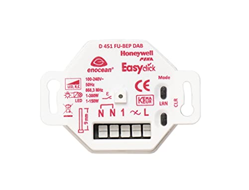 Honeywell-PEHA D 451 FU-BEP DAB Easyclick EnOcean LED-Unterputz-Dimmempfänger Bidirektional mit Energiemessung, 1 Kanal für Smarthome Anwendungen von peha