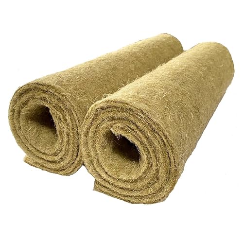 Nager-Teppich aus 100 % Hanf, 120 x 60 cm, ca. 10 mm dick ,2er Pack, (EUR 14,95 je Stück), Nagermatte, Hanfmatte geeignet als Käfig Bodenbedeckung für alle Kleintiere, Nagerteppich, Hanffasermatte von pemmiproducts