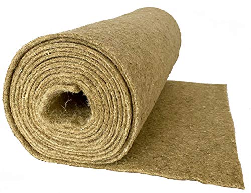 Nager-Teppich aus 100 % Hanf, Meterware, 0,40 m x 5,00 m x ca. 0,5 cm dick (EUR 11,45/m²), Nagermatte, Hanfmatte geeignet als Käfig Bodenbedeckung für Nagetiere und Kleintiere, Nagerteppich von pemmiproducts