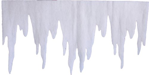 pemmiproducts Eiszapfen aus Schneewatte 365 x 66 x ca.2 cm (EUR 4,36/m) 2er Pack schwer entflammbar DIN 4102 B1 von pemmiproducts