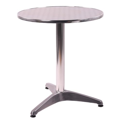 pemora Outdoot-Tisch MIRA D60 wetterfest, Ø 60 cm, mit Edelstahlbeschichtung, für den Innen- und Außenbereich geeignet von pemora
