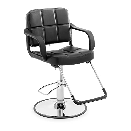 Physa Physa Epsom Black Friseurstuhl Fußstütze Fußstütze 50-64 cm 170 kg Schwarz Friseursessel Friseurstuhl höhenverstellbar Bedienstuhl von physa wellness & lifestyle