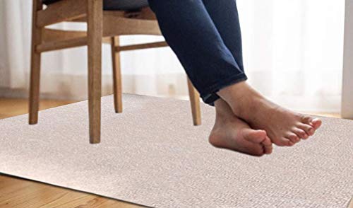 Büro-Bodenschutzmatte Paste Typ rutschfeste Schutzmatte für Unterstuhl, Matte bewegt sich reibungslos, faltbar, dick, rechteckig (Beige, 140 x 90 cm) von ping bu
