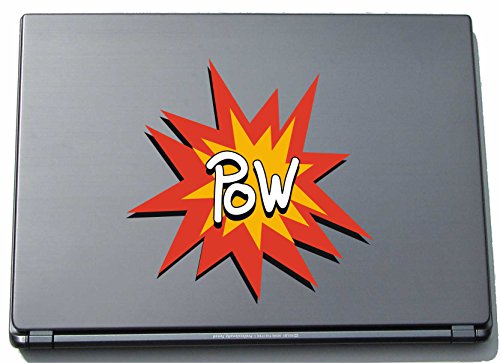 Laptopaufkleber Laptopskin Comic 088 - Lustiges Motiv Pow - 210 x 212 mm Aufkleber von INDIGOS UG