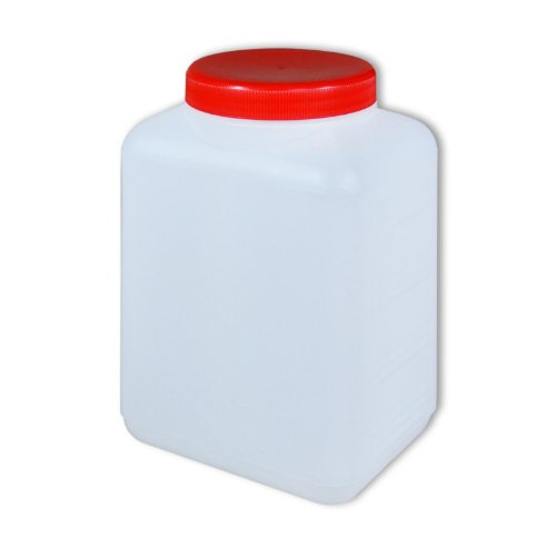 plasteo® 20 x 1500 ml Plastikflasche Weithalsflasche mit Deckel Behälter PE-Flasche lebensmittelecht von plasteo