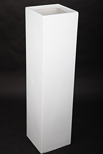 point home Blumentopf, Pflanzkübel aus Fiberglas, weiß, 100cm - für Innen von point home