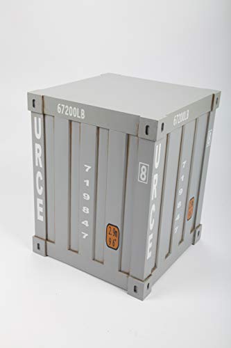 point home Design-Stuhl Container, Hocker, Retro, grau, 41cm von point home