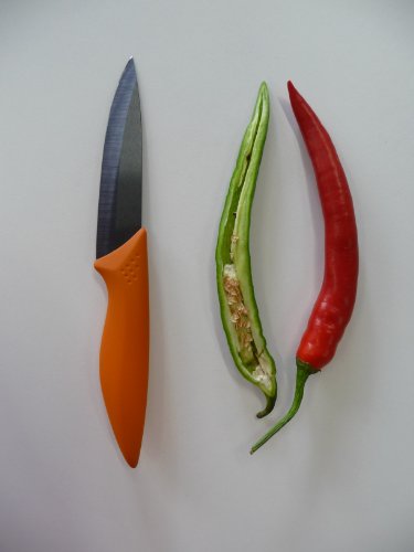 point-home Keramikmesser Universalmesser Kochmesser Messer mit 100mm Klinge orange von point home