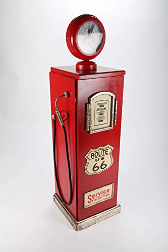 point home Weinschrank, Getränkeregal Zapfsäule mit Uhr, rot, 122cm von point home