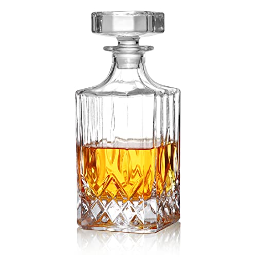 polar-effekt Whisky Dekanter 700 ml Kristallflasche - Karaffe von Hand gefertigt - Geschenke für Männer - Vatertag Männergeschenke Geburtstag mit Geschenkverpackung von polar-effekt