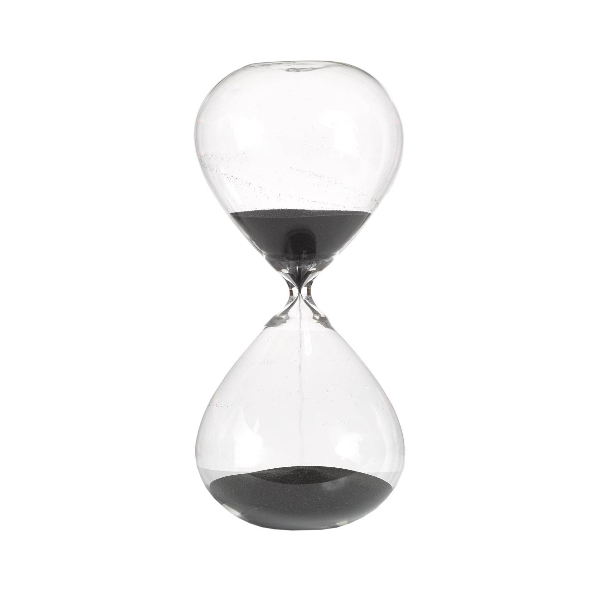 pols potten - Ball Sanduhr M - schwarz/H 30cm x Ø 14cm/Zeit: 90 min von pols potten