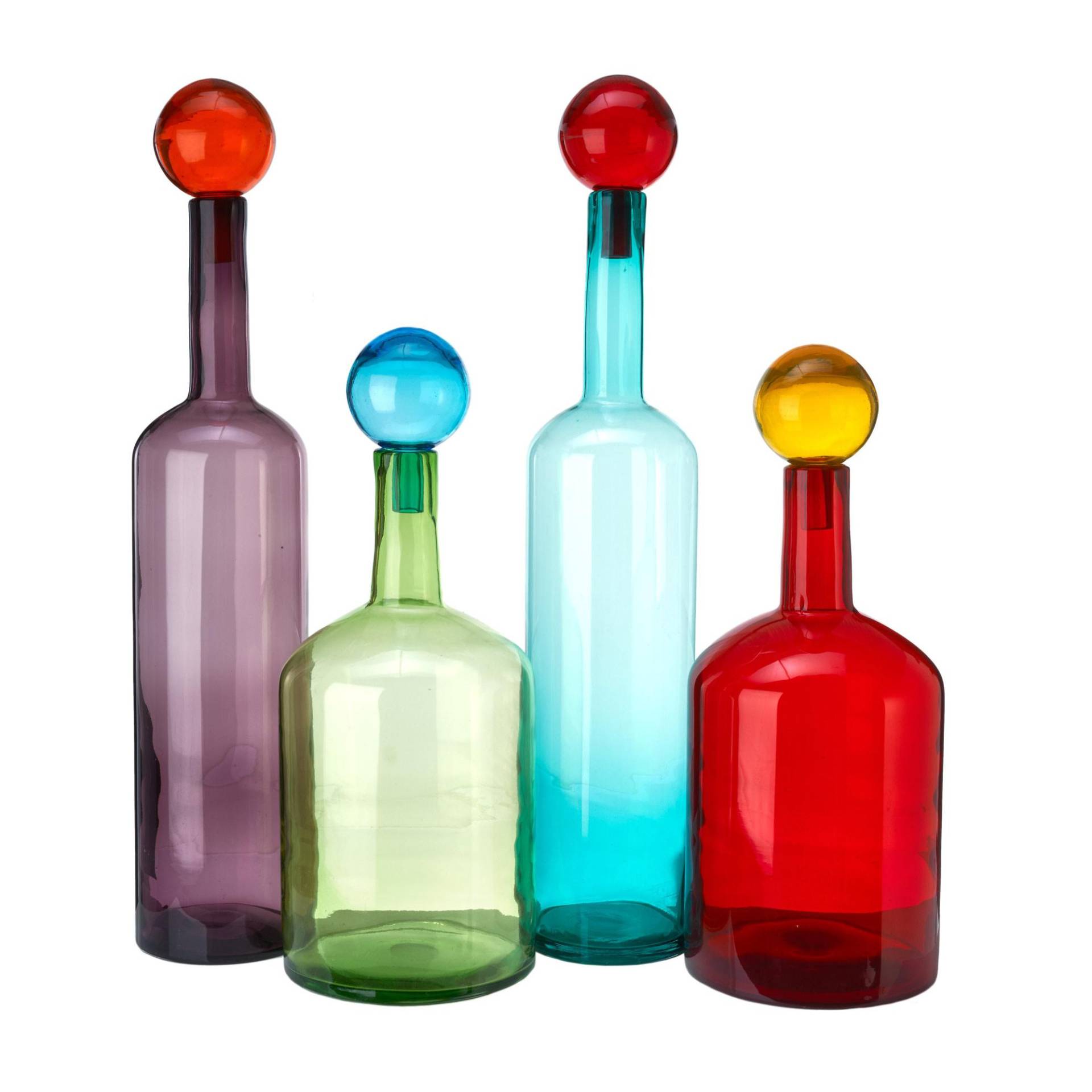 pols potten - Bubbles & Bottles Karaffe XXL 4er Set - mehrfarben von pols potten