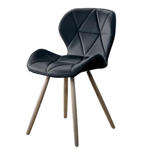 PostQuam Silla Eiffel gesteppt, Schwarz (54,5 x 53 x 71 – ASIENTO AL SUELO 45,5 cm) von postQuam