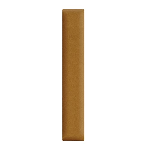 Wandpaneele 3D 15 x 90 cm gepolstert – für sehr einfache Selbstmontage, aus Velourstoff, mit weicher Füllung, Farbe Gold – Kopfteil als Dekoration für Schlafzimmer, Büro, Kinderzimmer, Diele von postergaleria