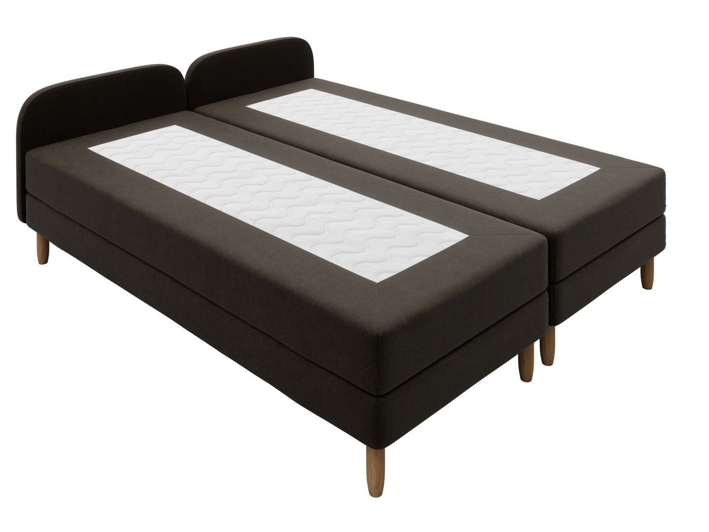 pressiode Polsterbett Doppelbett Polsterbett Bett Metall/ Holzfüße mit matratze von pressiode