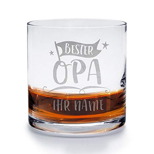 printplanet - Whiskyglas mit Gravur (mit Name oder Text personalisiert) - Design Bester Opa von printplanet