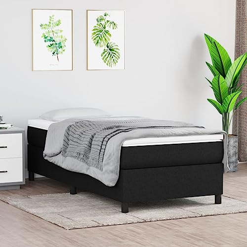 prissent Boxspringbett 100x200 cm Bettrahmen Bett Polsterbett mit Stützbeinen Samt Betten Bett Bettgestell Bed Frames Hohes Bett Beds for Bedrooms Einzelbett Doppelbett Schlafzimmerbett Schwarz von prissent