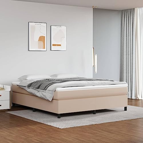 prissent Boxspringbett Samt 160x200 cm Boxspringbett Ohne Matratze Mit Lattenrost Bettgestell Bed Frames Betten Boxspring Hohes Bett GäStebett Bett Mit Bettkasten Cappuccino-Braun von prissent