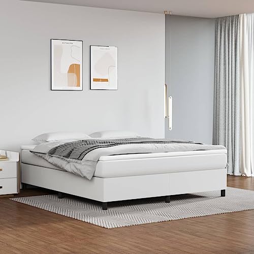 prissent Boxspringbett Samt 180x200 cm Boxspringbett Ohne Matratze Mit Lattenrost Bettgestell Bed Frames Betten Boxspring Hohes Bett GäStebett Bett Mit Bettkasten Weiß von prissent