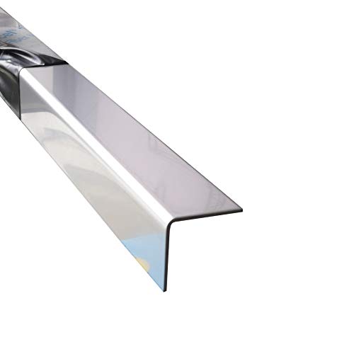 Edelstahl Kantenschutz 1500 mm V2A blank Eckschutz 150 cm lang (5 x 5 x 0,1cm) von profile-metall.de