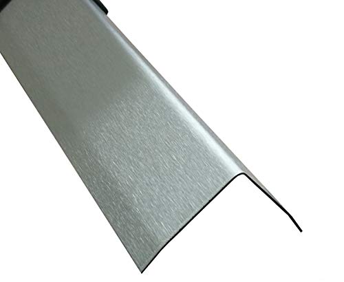 Edelstahl VA Winkel Kantenschutz 250 cm 3-fach V2A Eckwinkel (K240 geschliffen, 30 x 30 x 0,8 mm) von profile-metall.de