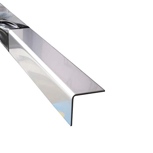 Edelstahl Winkel 1500 mm V2A blank Eckschutz 150 cm lang (50x30x1,0 mm) von profile-metall.de