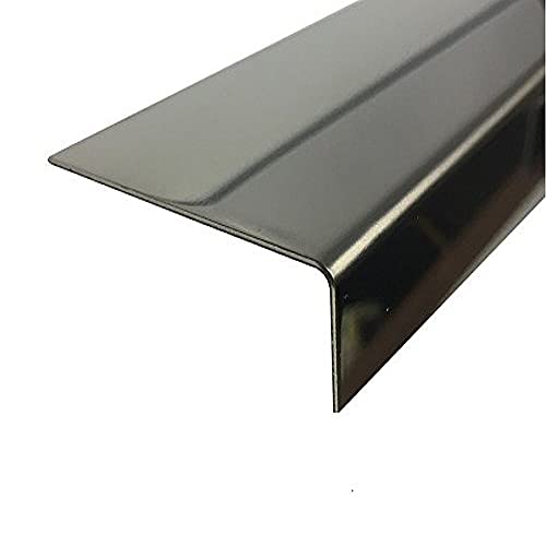 Edelstahl Winkel Spiegel Treppenleiste 1000 mm VA 1.4016 Kantenschutz 0,8mm (10 x 35 x 0,8 mm) von profile-metall.de