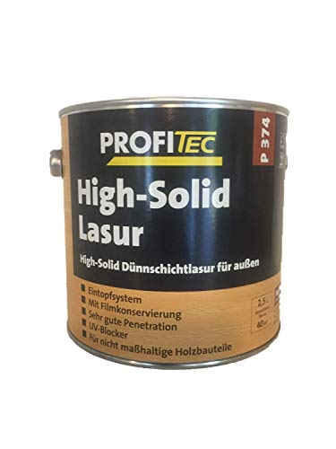 PROFITEC P 374 High-Solid Lasur Dünnschichtlasur seidenmatt Pinie außen 2,5 Liter von profitec
