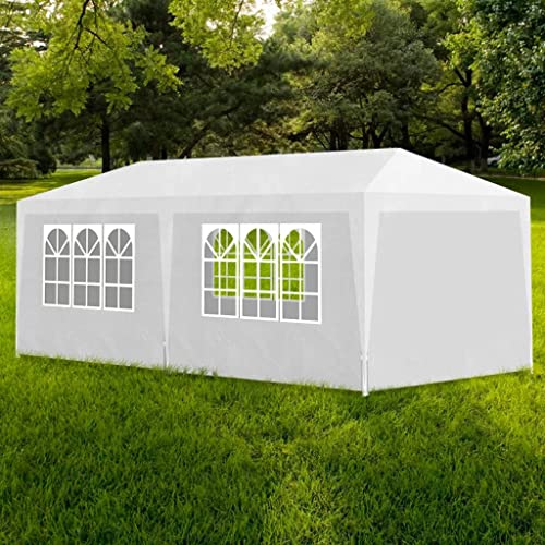 PURADAY Partyzelt 3x6 m Weiß Festzelt Gartenpavillon Aufenthaltszelt Camping Tent Partyzelt Wasserdicht Stabil für Gartenpartys Und Verschiedene Outdoor-Aktivitäten von puraday